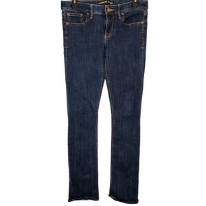 Express Jeans Barely Boot Low Rise Dark Wash Stretch Denim Pants Blue 6L